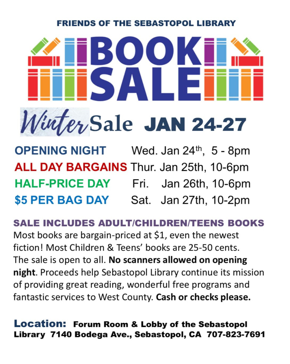 Friends of Sebastopol Library Book Sale